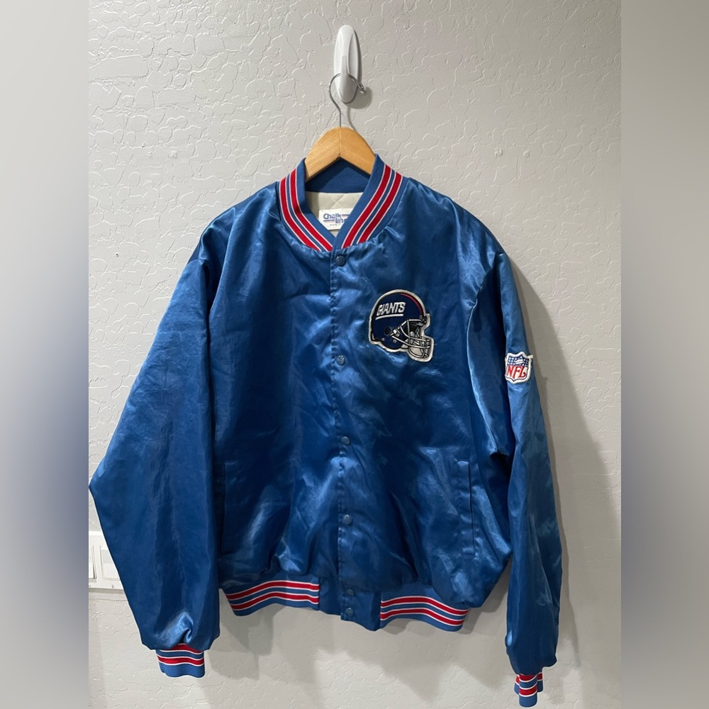Vintage Chalk Line‎ New York Giants Satin Jacket Size 2XL
